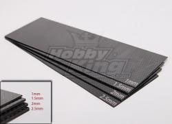 Плетеный лист из 100% углеродного волокна 300x100 (1.5 мм)