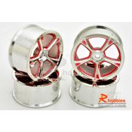 Комплект дисков колес для шоссейных автомоделей 1/10 RC Car (Вишневые)