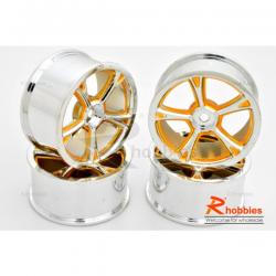 Комплект дисков колес для шоссейных автомоделей 1/10 RC Car (Оранжевые)