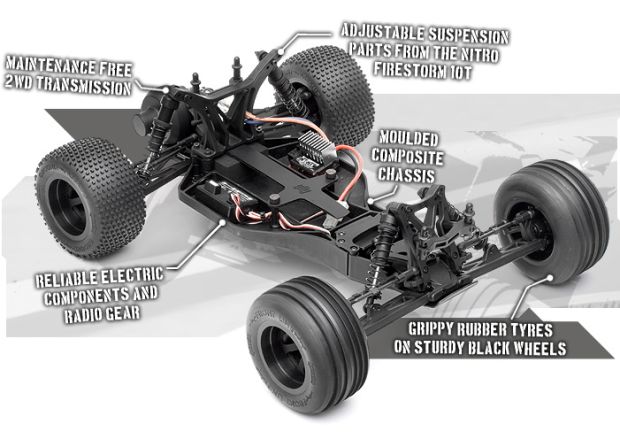 Автомодель траггі 1/10 HPI E-Firestorm RTR, Фото 5