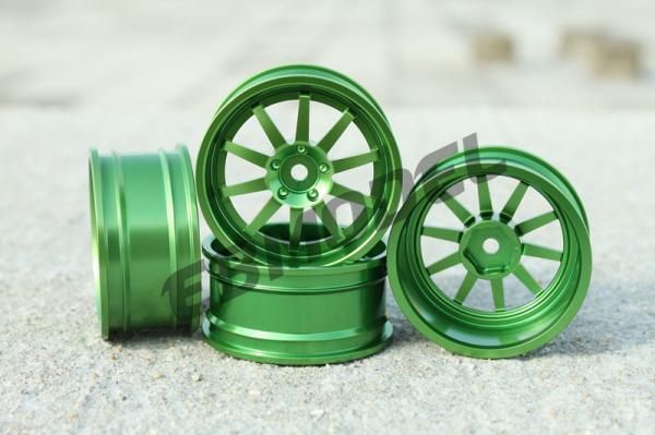 Диски алюмінієві Cmartlink RC 1/10 Drift Wheels Rim (зелені), Світлина 1