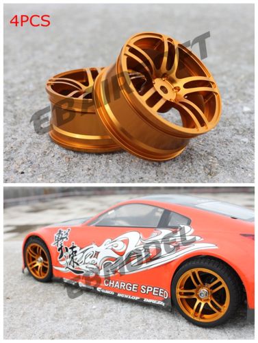 Диски алюмінієві Cmartlink RC 1/10 Drift Wheels Rim (gold), Світлина 1