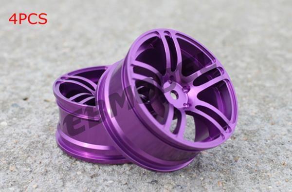 Диски алюмінієві Cmartlink RC 1/10 Drift Wheels Rim (фіолетові), Фото 2