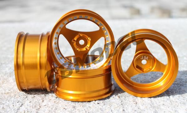 Диски алюмінієві Cmartlink RC 1/10 Diamond Wheel Rim (золоті), Світлина 1