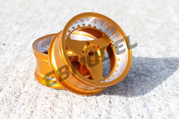 Диски алюмінієві Cmartlink RC 1/10 Diamond Wheel Rim (золоті), Світлина 2