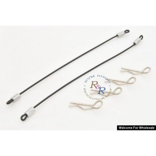 Сталевий трос (100 мм) 2шт. з кліпсами 4шт. для кріплення кузова, Фото 1