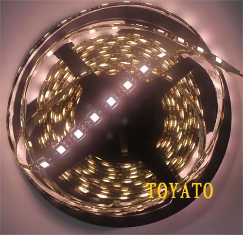 LED cтрічка 5050, теплий білий колір,чорна основа, вологозахищена IP65 (5см) , Світлина 1