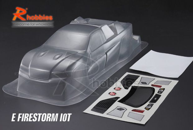 Корпус 1/10 E FIRESTORM IOT Truck PC Transparent RC Car Body, Світлина 2