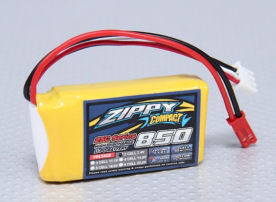 Акумулятор ZIPPY Compact 850mAh 2S 25C, Світлина 1
