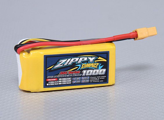 Акумулятор ZIPPY Compact 1000mAh 3S 35C, Світлина 1
