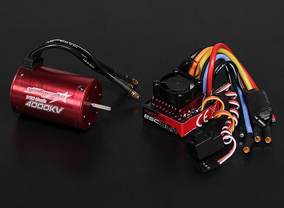 Безколекторна вологозахищена система Turnigy TrackStar 1/10 4000KV/80A, Фото 1