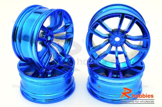 Диски алюмінієві 1/10 RC On-Road DRIFT (сині), Світлина 1