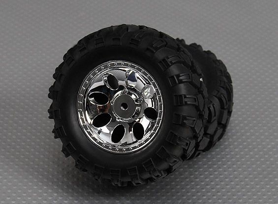 Комплект коліс для 1/10 Crawler Meteor 90мм, хекс 12мм (пара), Світлина 1