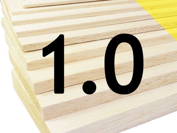 Пластина бальзова 1x100x1000мм (Легка), Фото 1