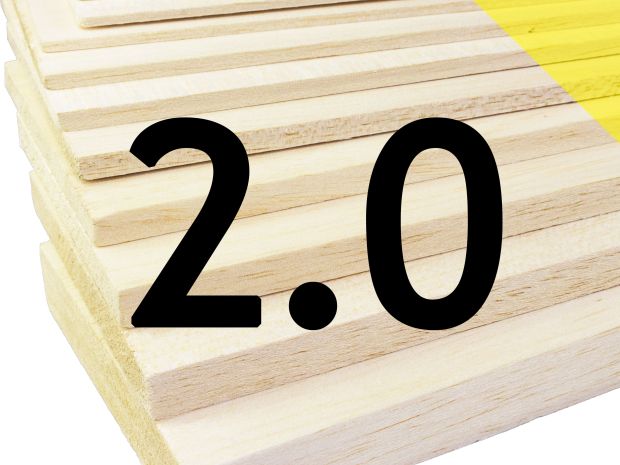 Пластина бальзова 2x100x1000мм (Легка), Фото 1