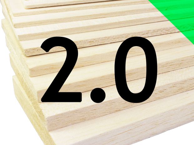 Пластина бальзова 2x100x1000мм (Середня), Світлина 1