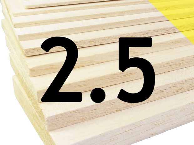 Пластина бальзова 2.5x100x1000мм (Легка), Фото 1