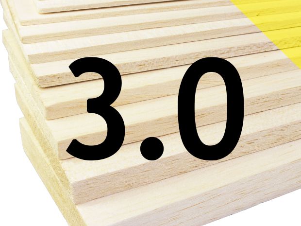Пластина бальзова 3x100x1000мм (Легка), Фото 1