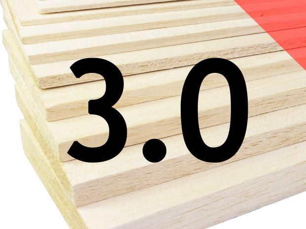 Пластина бальзова 3x100x1000мм (Важка), Світлина 1