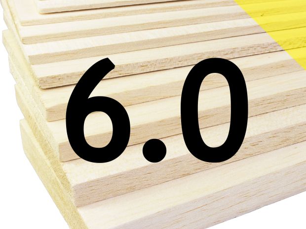 Пластина бальзова 6x100x1000мм (Легка), Світлина 1
