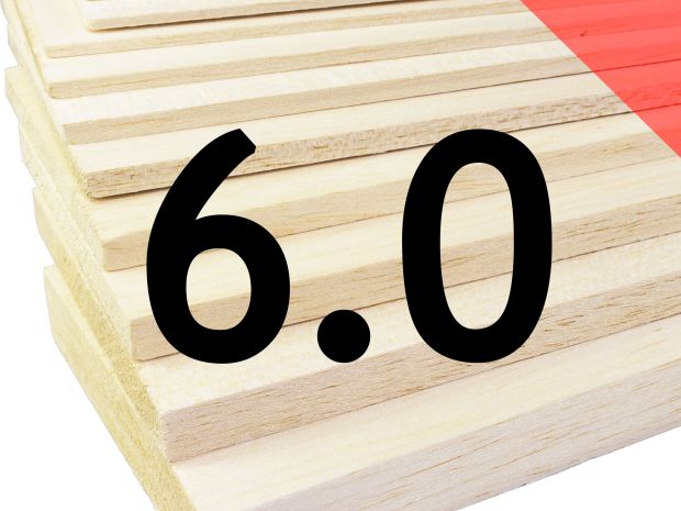 Пластина бальзова 6x100x1000мм (Важка), Світлина 1