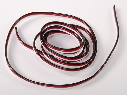 Плоский дріт для сервомашинки 26AWG 20см. (біл.,чер.,чор.), Світлина 1