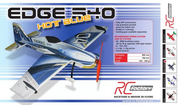 Модель для 3D-пілотажу Edge 540 (HotBlue), Світлина 2