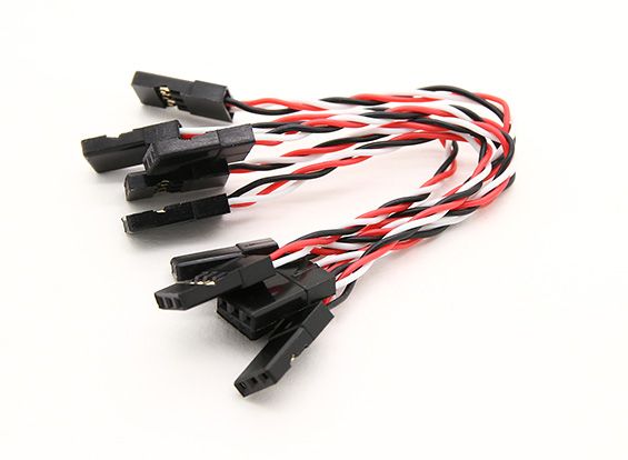 Перехідник із силіконового дроту JR (Male-Male) 26AWG 8.0cм , Світлина 1