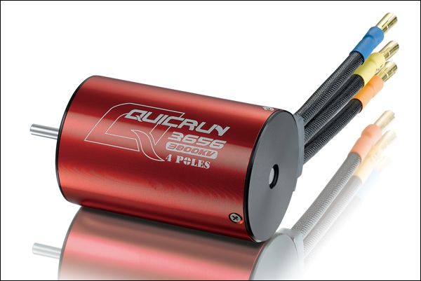 Безколекторний двигун HobbyWing QuickRun 3656-3800KV-4Pole 1/10, Фото 1
