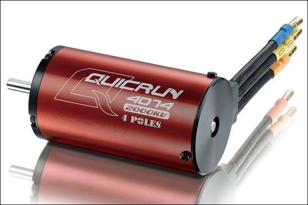 Безколекторний двигун HobbyWing QuickRun 4074-2000KV-4Pole 1/8, Світлина 1