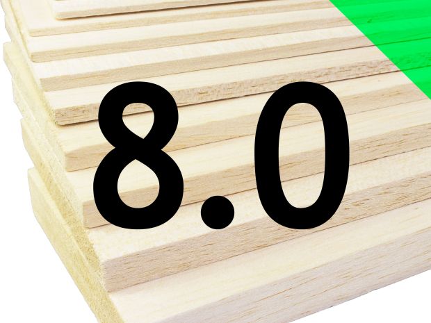 Пластина бальзова 8x100x1000мм (Середня), Світлина 1