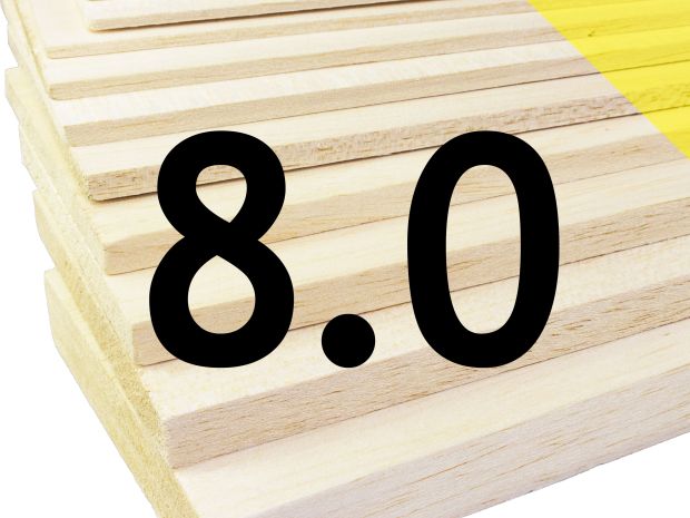 Пластина бальзова 8x100x1000мм (Легка), Світлина 1