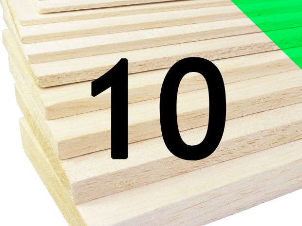 Пластина бальзова 10x100x1000мм (Середня), Світлина 1