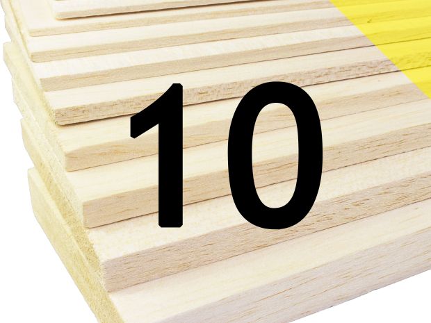 Пластина бальзова 10x100x1000мм пластина (Легка), Світлина 1