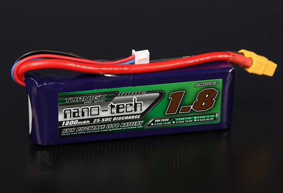 Акумулятор Turnigy nano-tech 1800mAh 2S 25C, Світлина 1