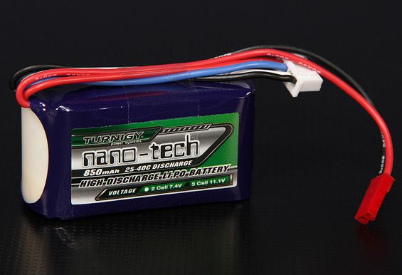 Акумулятор Turnigy nano-tech 850mAh 3S 25C, Фото 1