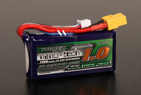 Акумулятор Turnigy nano-tech 1000mAh 3S 25C, Світлина 1