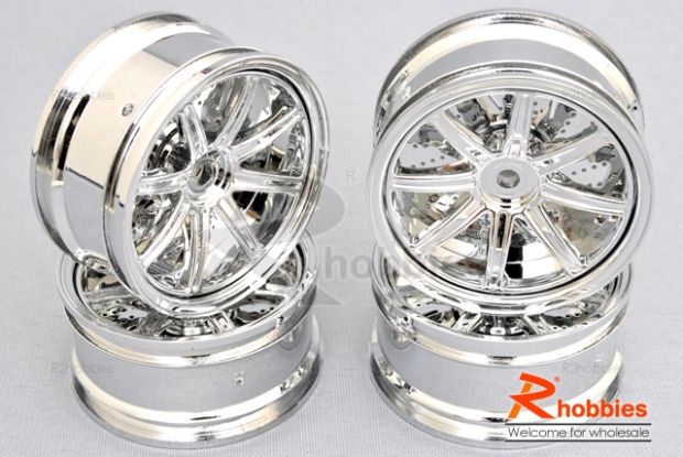 Комплект дисків коліс для шосейних автомоделей 1/10 (срібні), Фото 1