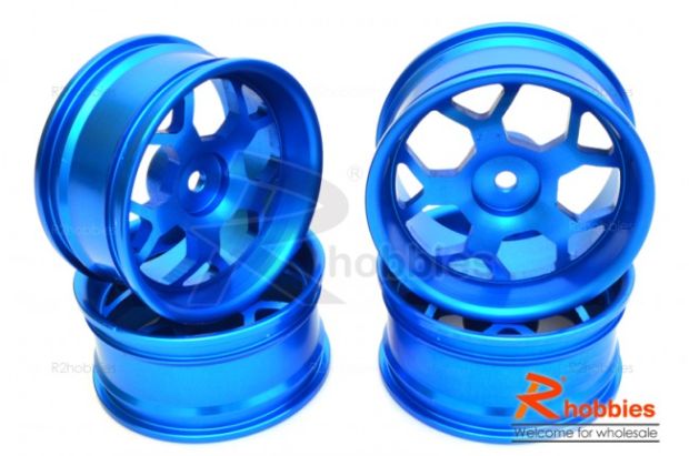 Диски алюмінієві 1/10 RC On-Road DRIFT (сині), Світлина 1