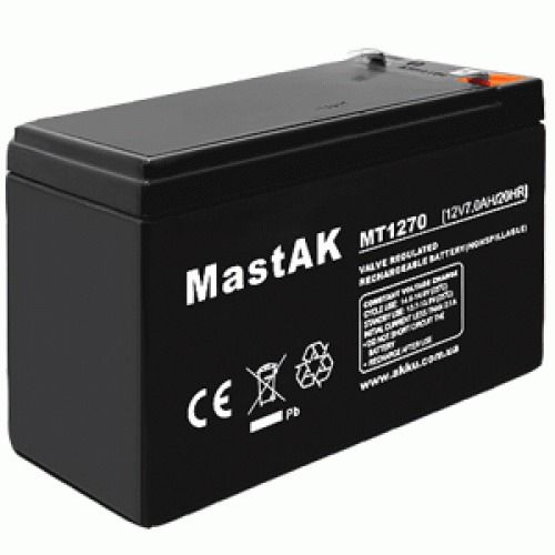 Акумулятор свинцево-кислотний MastAK MT1270 12V 7A, Світлина 1