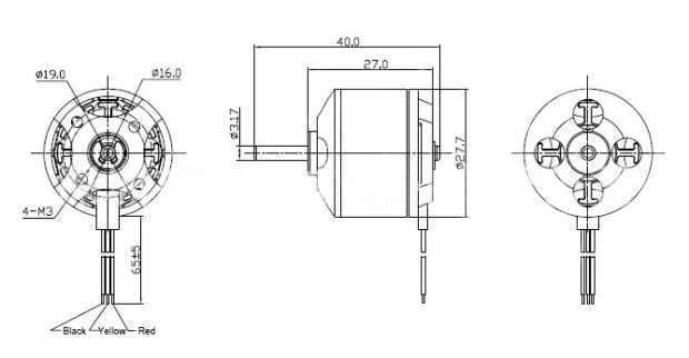 Двигун безколекторний A2212/13T-1000kv, Світлина 2