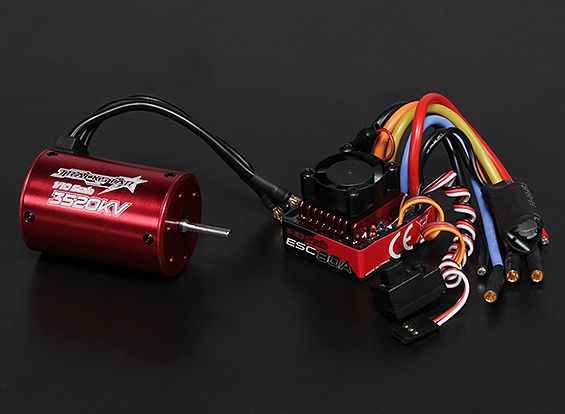 Безколекторна вологозахищена система Turnigy TrackStar 1/10 3520KV/80A, Світлина 1