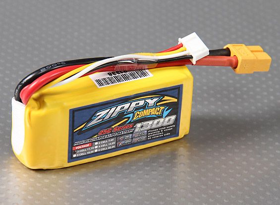 Акумулятор ZIPPY Compact 1300mAh 3S 25C, Світлина 1
