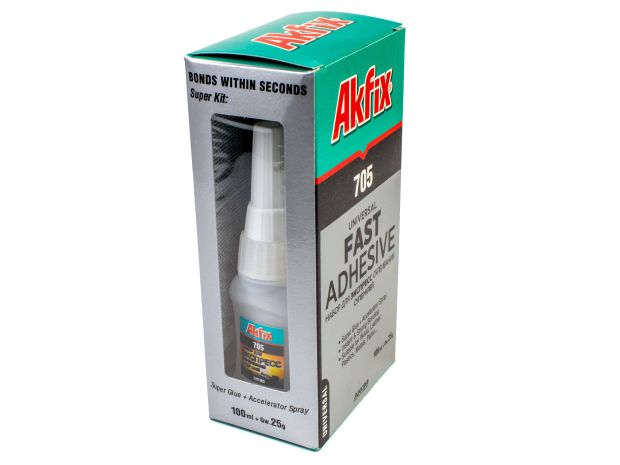 Клей цианоакрилатний з активатором Akfix 705 (25г + 100мл), Світлина 2