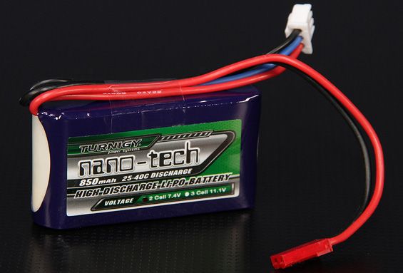 Акумулятор Turnigy nano-tech 850mAh 2S 25C , Світлина 1
