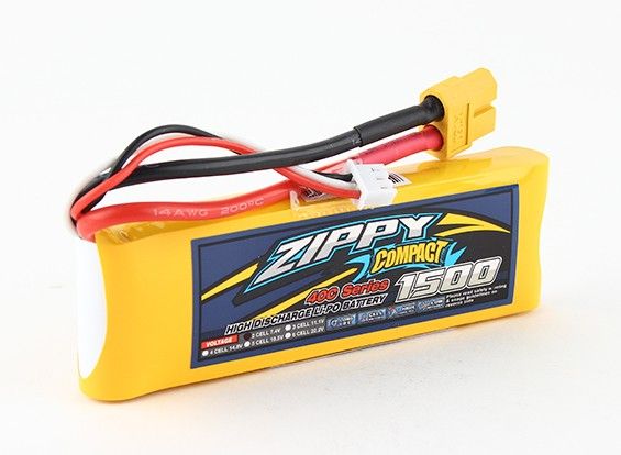 Акумулятор ZIPPY Compact 1500mAh 2S 40C, Світлина 1