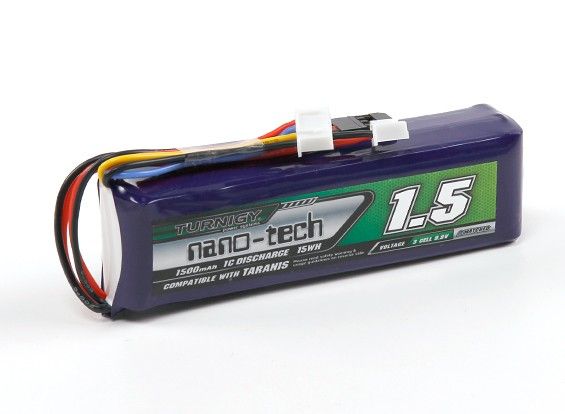 Акумулятор Turnigy nano-tech 1500mAh LiFePo4 3S (для передавачів), Фото 1
