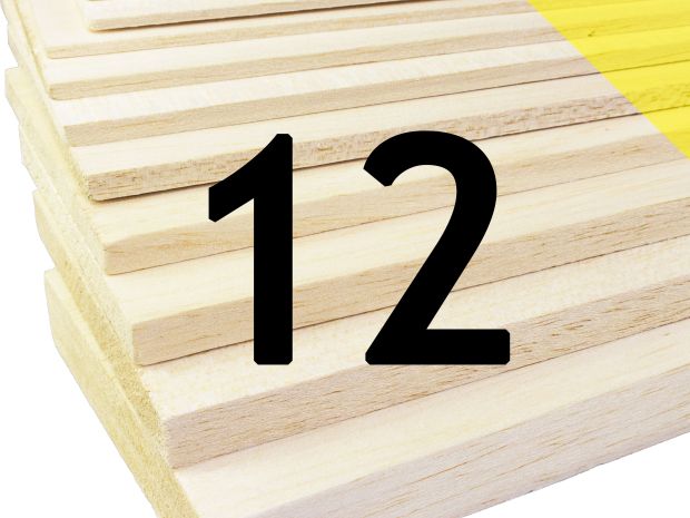 Пластина бальзова 12x100x1000мм (Легка), Світлина 1