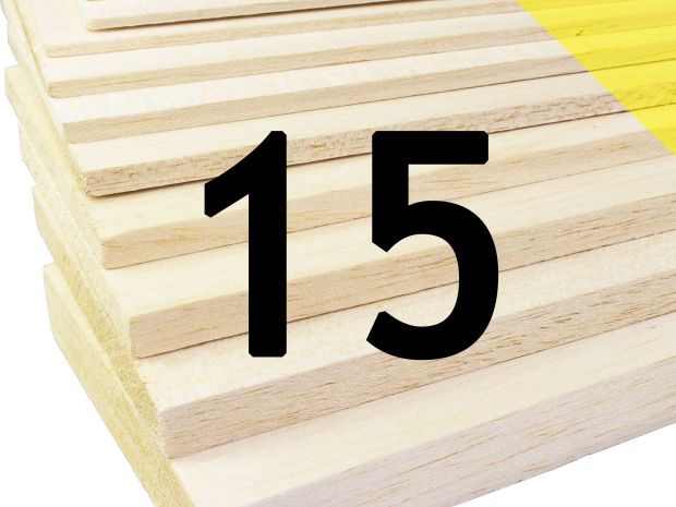 Пластина бальзова 15x100x1000мм (Легка), Світлина 1