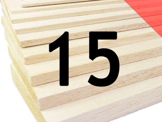 Пластина бальзова 15x100x1000мм (Важка), Світлина 1